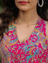 Women Paisly Printed Tiered Fit and Flare Ethnic Dress, Has A V-neck